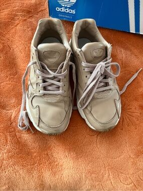 adidas Beige/Taupe Leather Sneakers